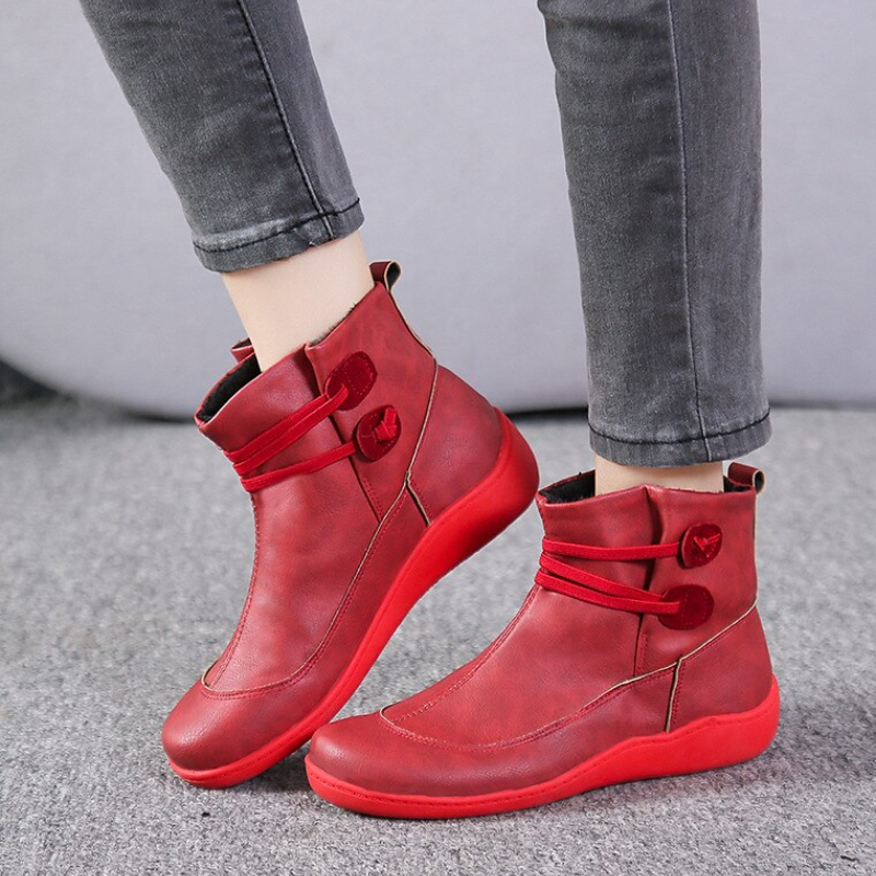 Waterproof Women's Ankle Boots with Adjustable Strap and Comfort Sole