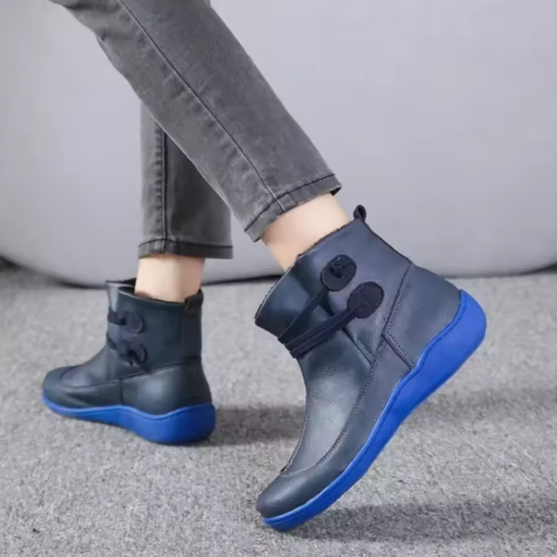 Waterproof Women's Ankle Boots with Adjustable Strap and Comfort Sole