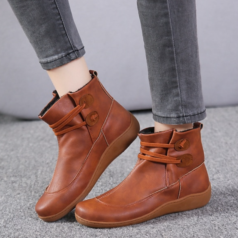 Waterproof Women's Ankle Boots with Adjustable Strap and Comfort Sole