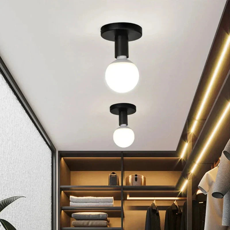 Minerva - Lampada da soffitto in metallo dallo stile industriale vintage