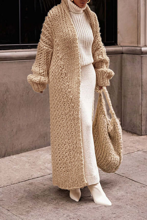Women’s Chunky Knit Cardigan in a Cozy Oversized Fit
