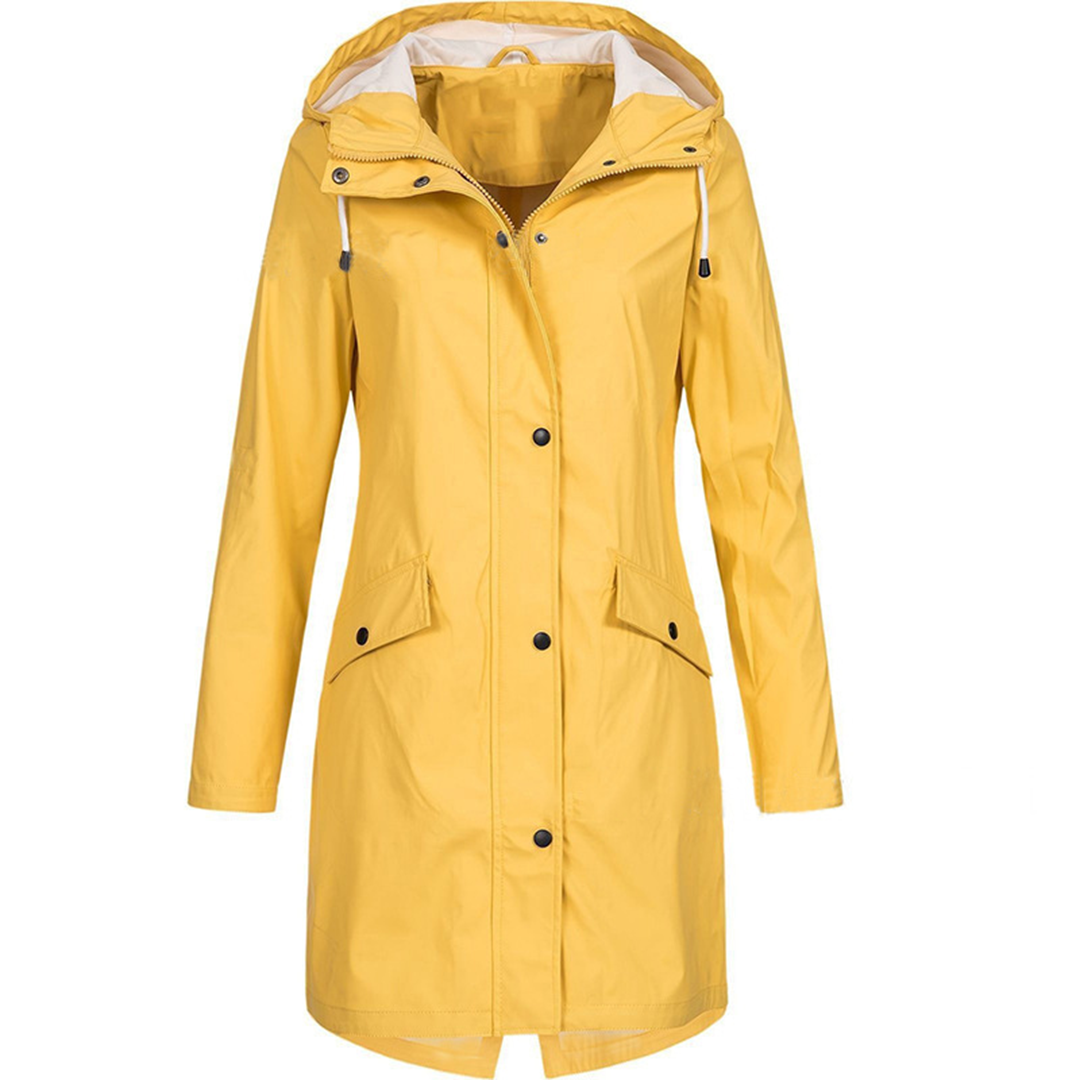 Women's Lightweight Windproof Rain Jacket Featuring a Waterproof Hood