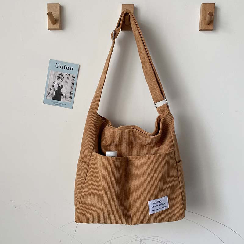 Women's Casual Multi-Pocket Shoulder Bag with Adjustable Strap