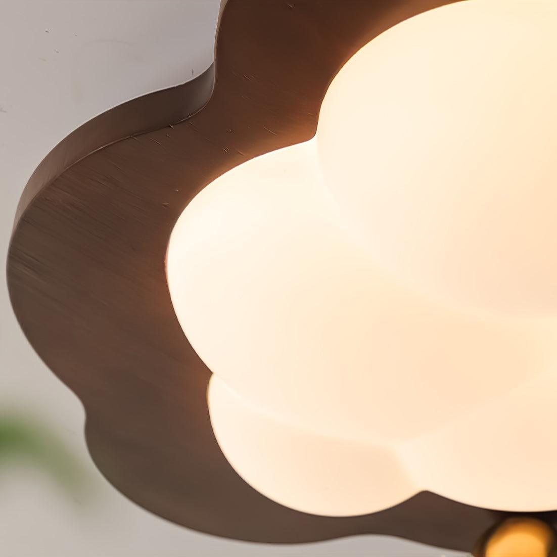 Celestra - Lampada a soffitto LED in legno dallo stile vintage