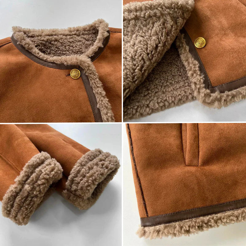 Women's Winter Jacket with Button-Up Front and Cozy Inner Lining