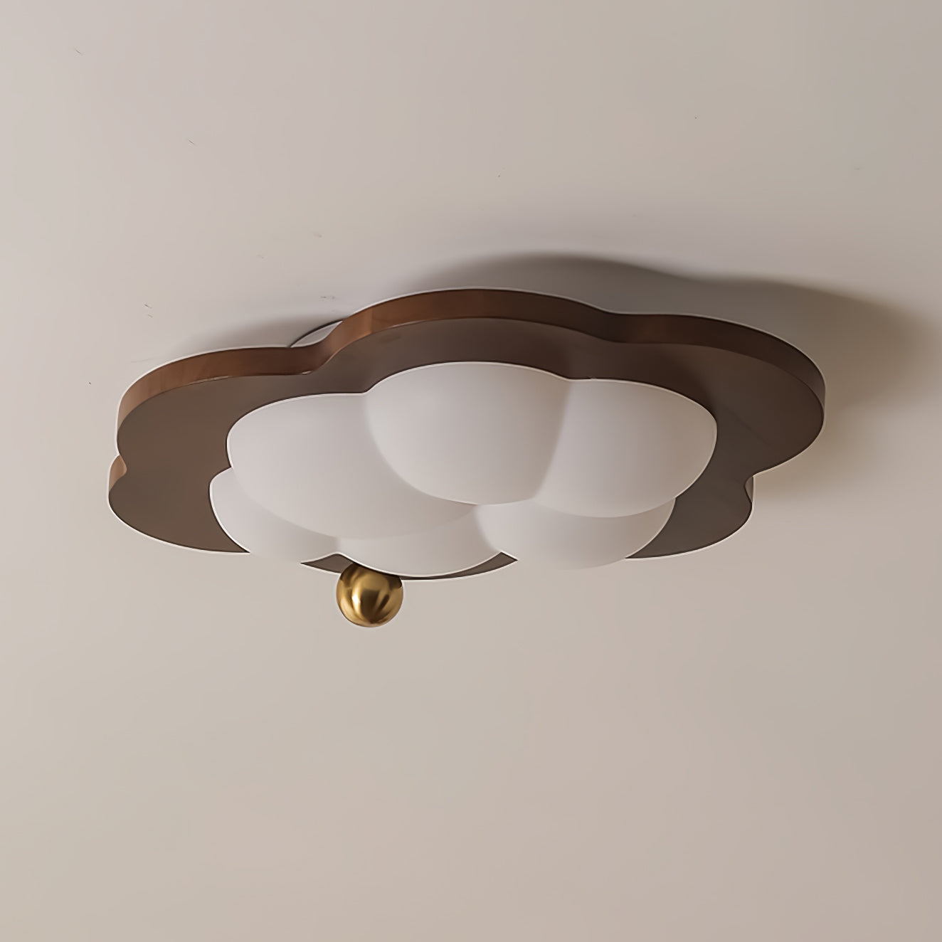 Celestra - Lampada a soffitto LED in legno dallo stile vintage