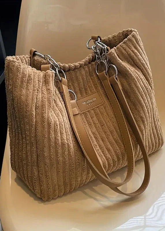 Women's Quilted Shoulder Hand Bag with Dual Strap Design