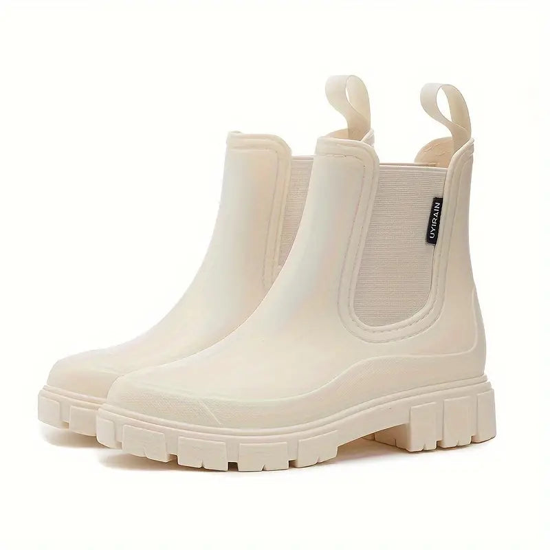 Women's Waterproof Rain Boots with Slip-Resistant Lug Sole