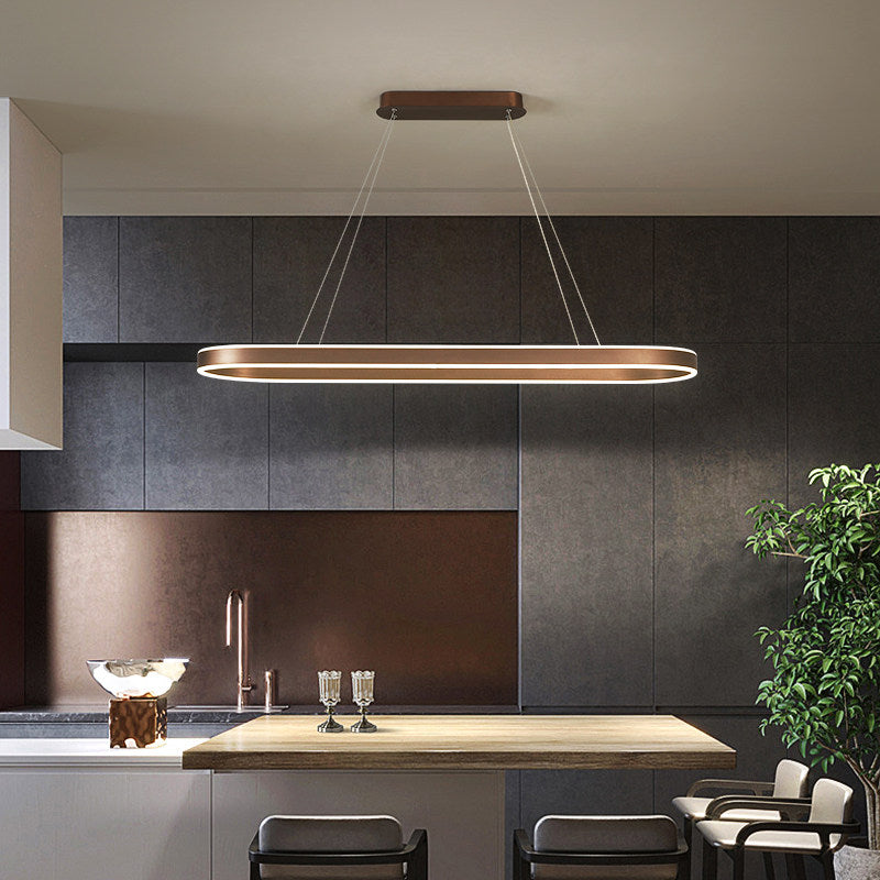 Tressa - Lampada a Sospensione per Cucina in Oro Rosa