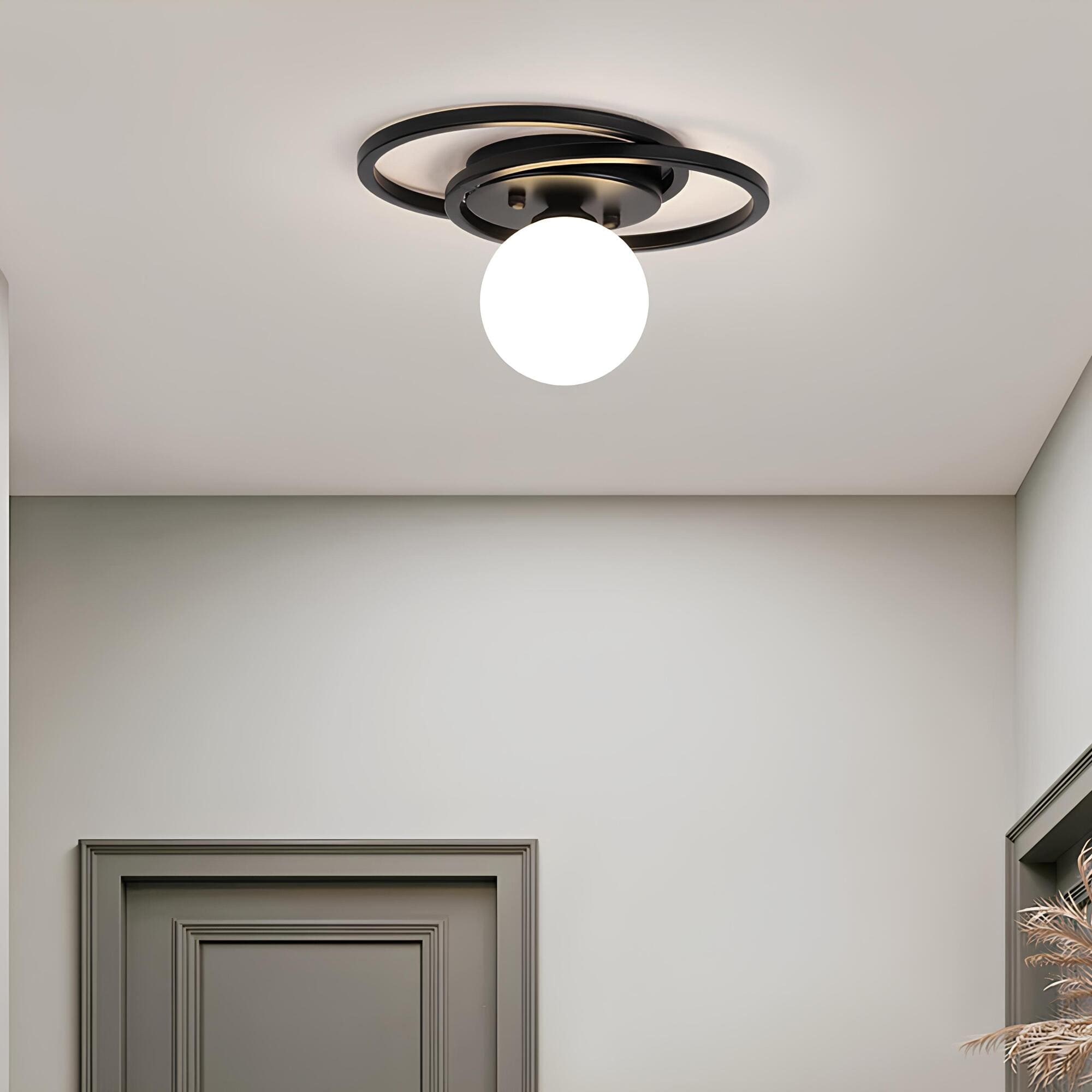 Alura - Lampada a soffitto LED dorata con design sferico classico