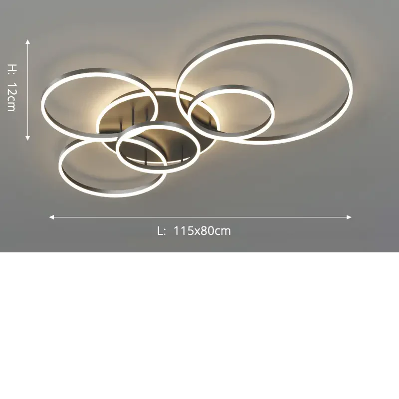 Velia - Lampada da soffitto moderna nera