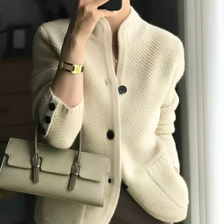 Cozy Warmth Women's Long Sleeve Button-Up Knit Cardigan