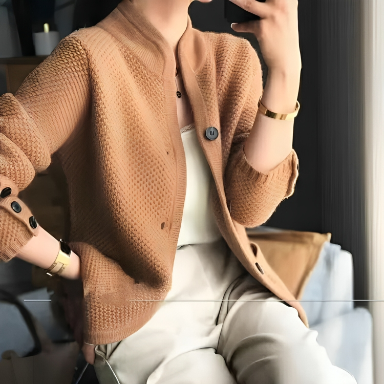 Cozy Warmth Women's Long Sleeve Button-Up Knit Cardigan