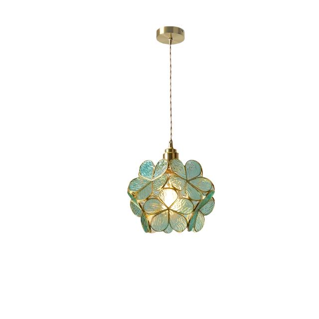 Nuvia - Lampada a sospensione LED in vetro floreale dal design moderno